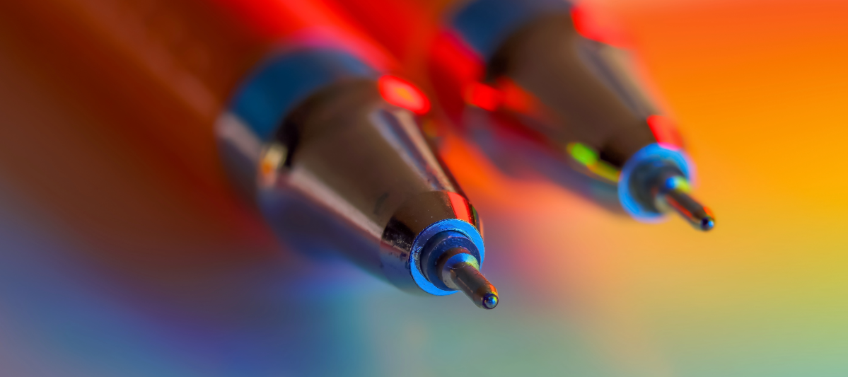 Close-up of colourful pens